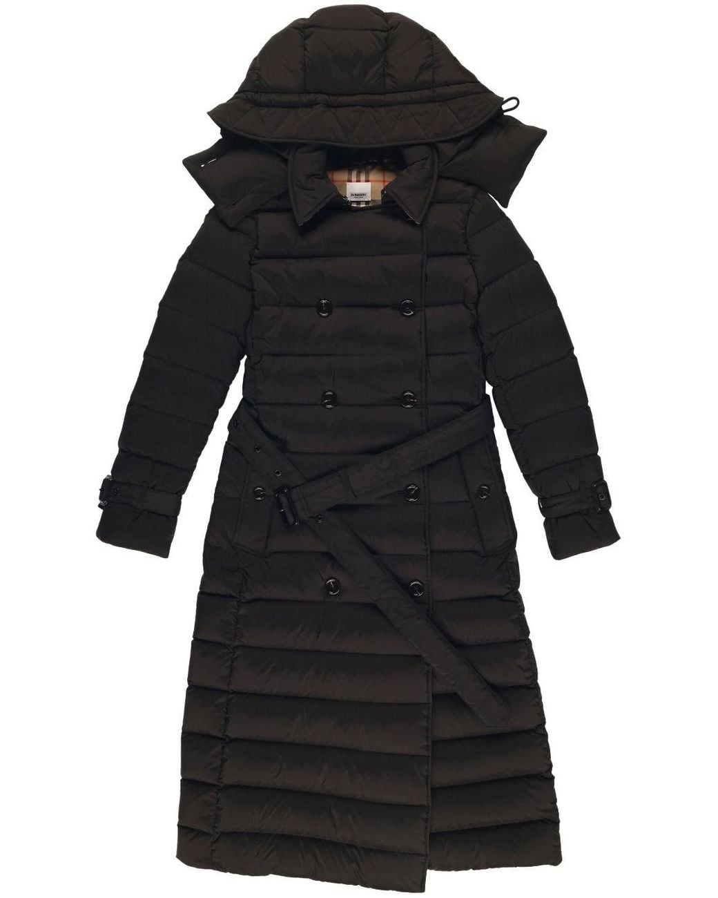burberry double breasted down coat