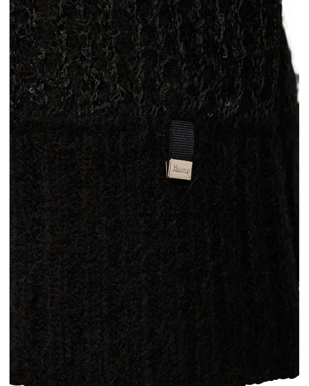 Herno Black Sequin-Embellished Sweater