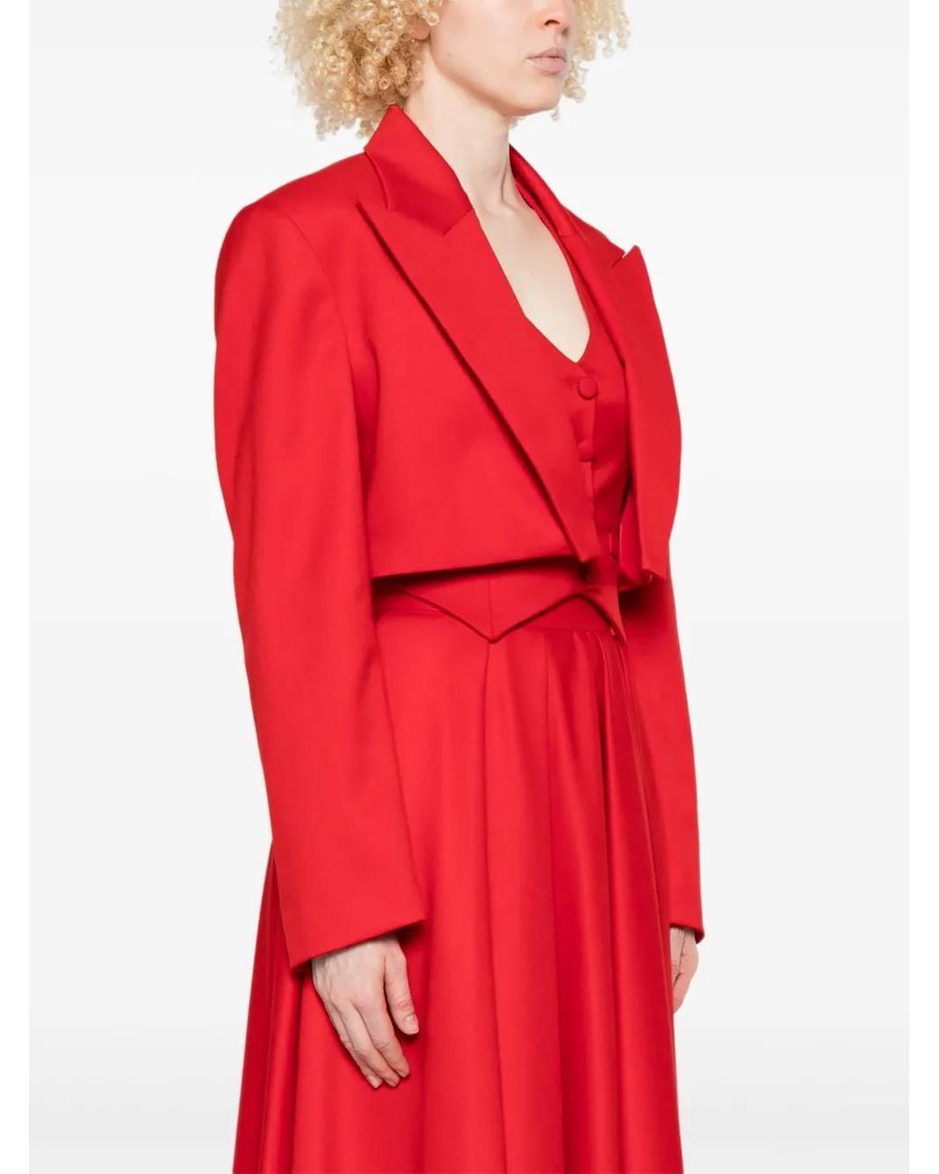 Nissa Red Cropped Jacket