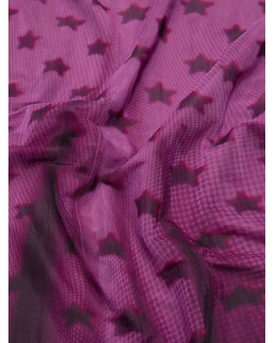 Acne Purple Star-Print Jersey Skirt