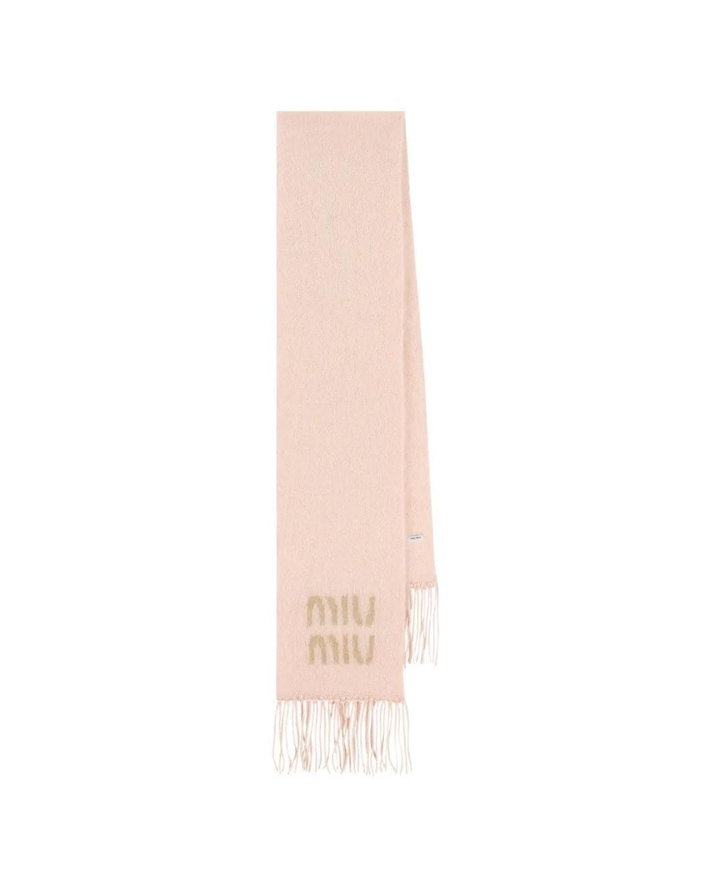 Miu Miu White Wool And Mohair Scarf