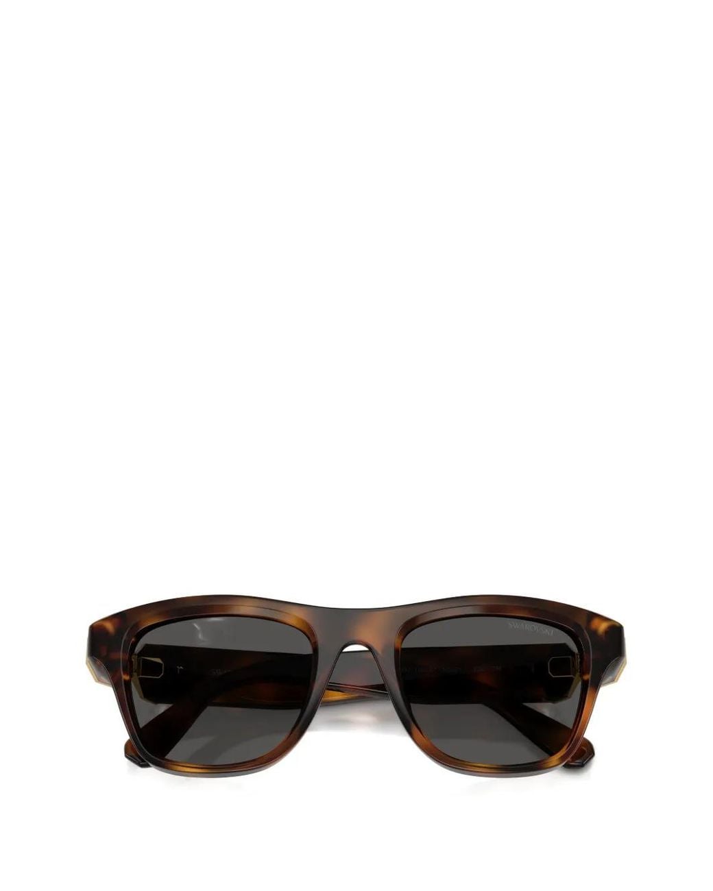 Swarovski Black Crystal-Embellished Rectangle-Frame Sunglasses