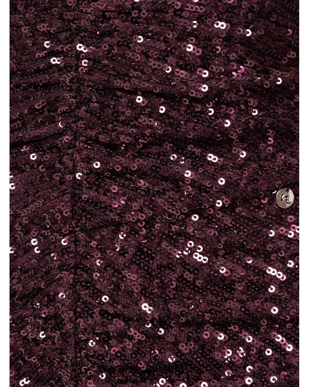 Nissa Purple Equined Caped Gown