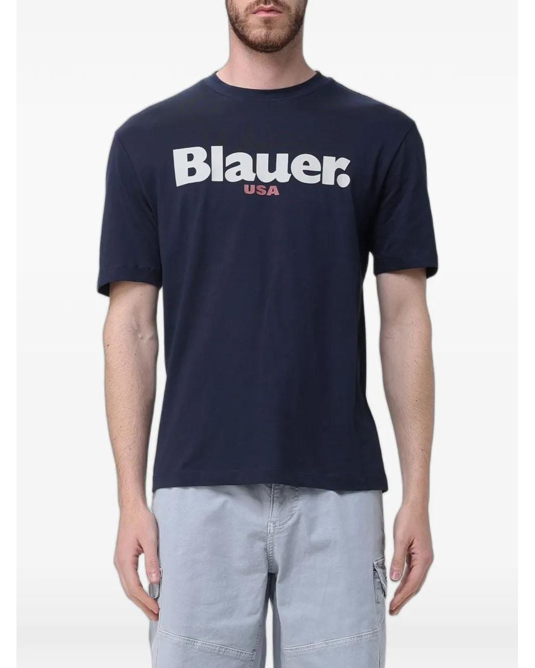 Blauer Blue Logo-Print T-Shirt for men