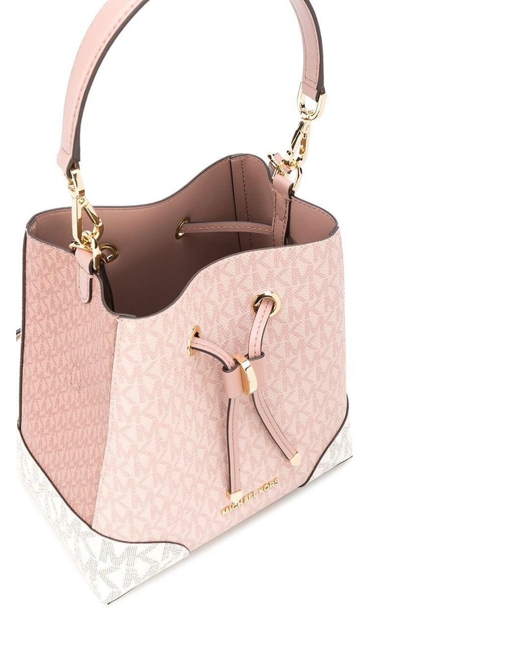 MICHAEL Michael Kors Mercer Gallery Bucket Bag in Pink | Lyst