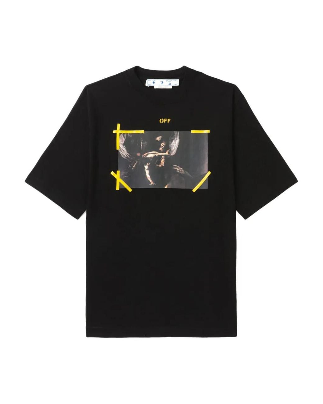 Off-White c/o Virgil Abloh Black Caravaggio-print T-shirt for men