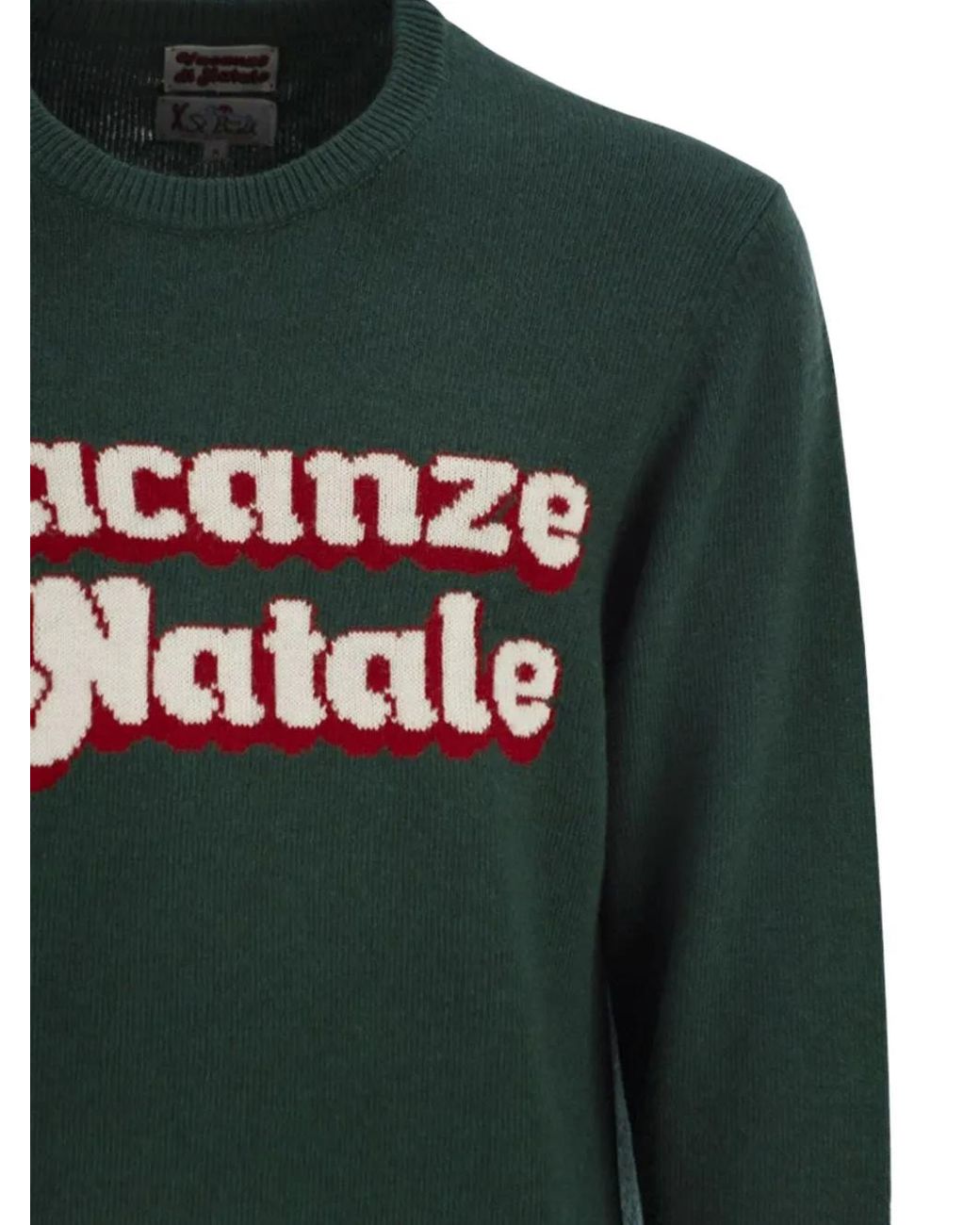 Mc2 Saint Barth Green Embroidered Crew-Neck Sweater for men