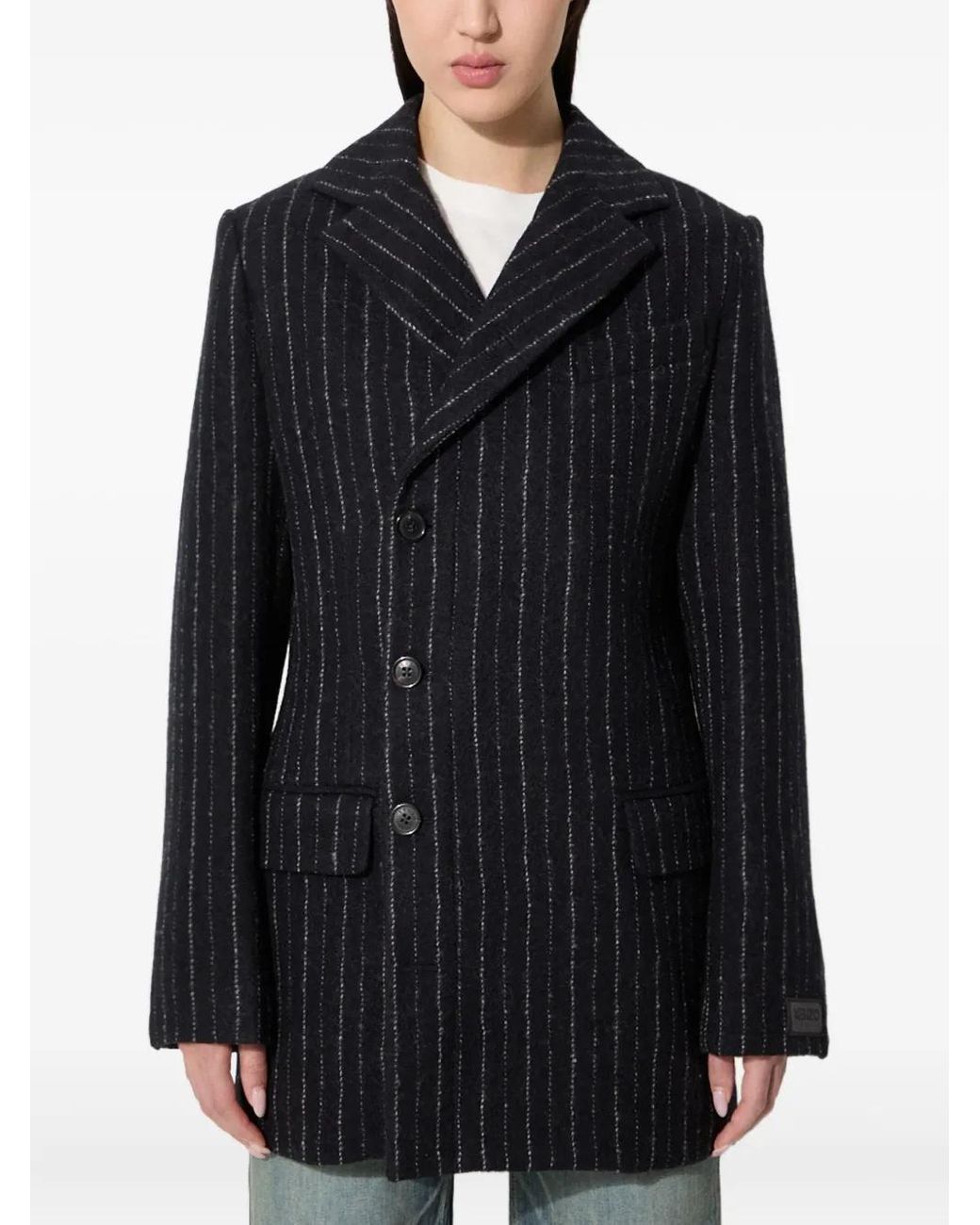 KENZO Black Pinstripe Blazer