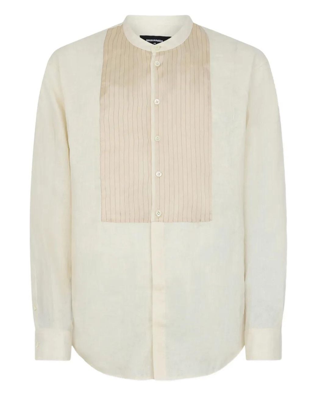 DSquared² White Bowtie Dropped Shirt for men