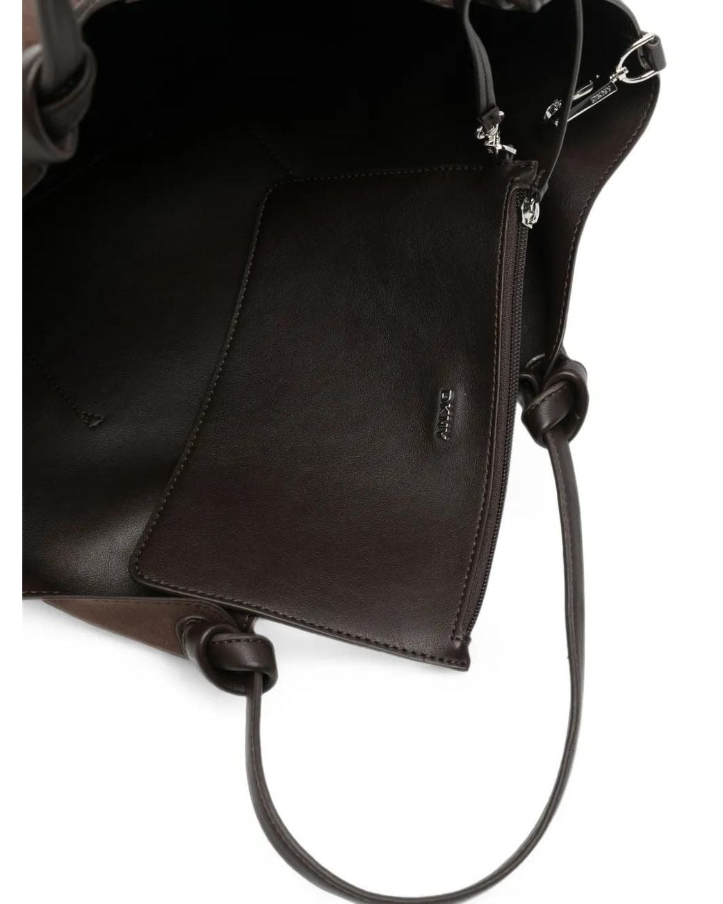 DKNY Black Medium Paula Diagonal-Stripe Tote Bag