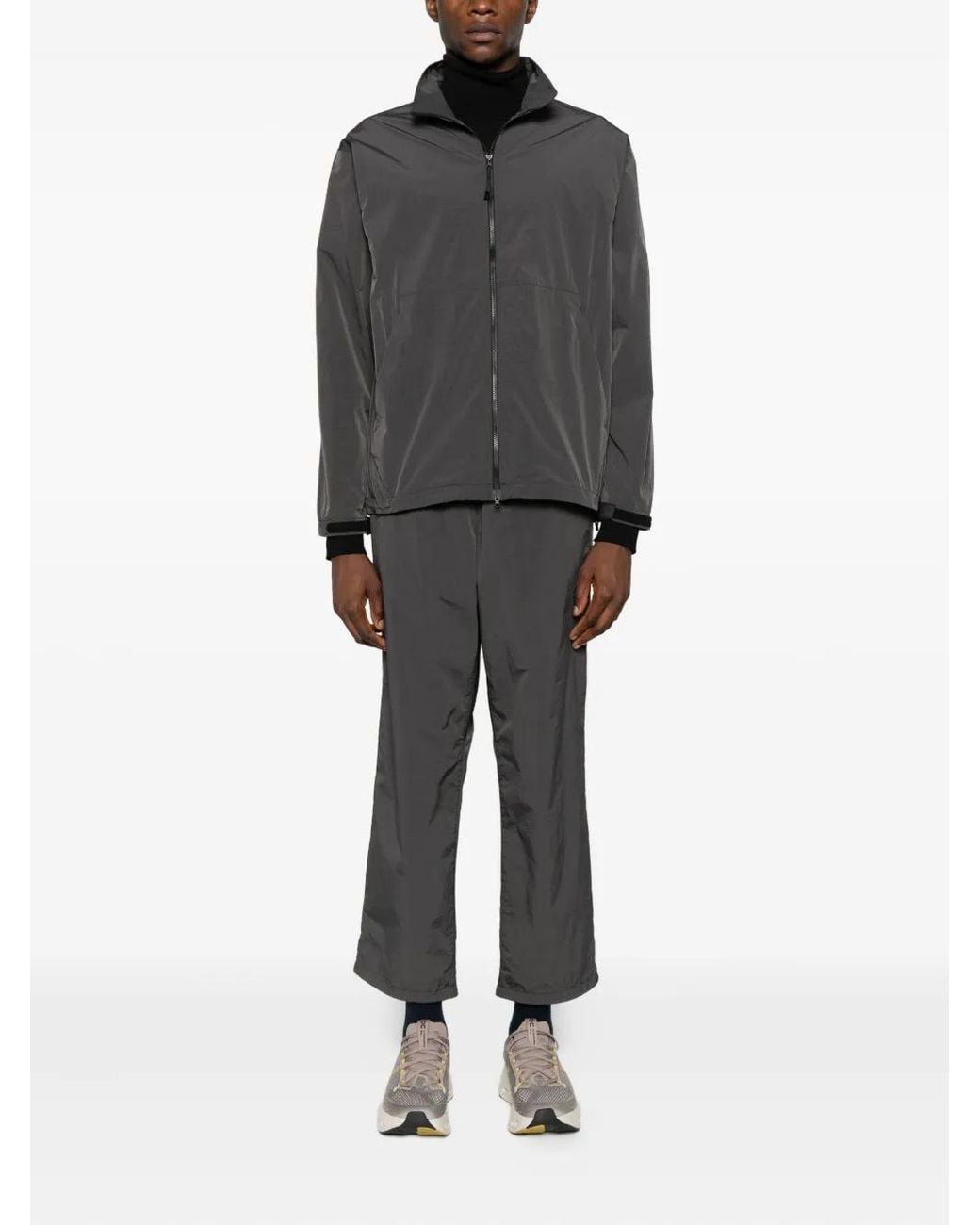 Goldwin Gray Dope Dyed Rip-Stop Pants for men