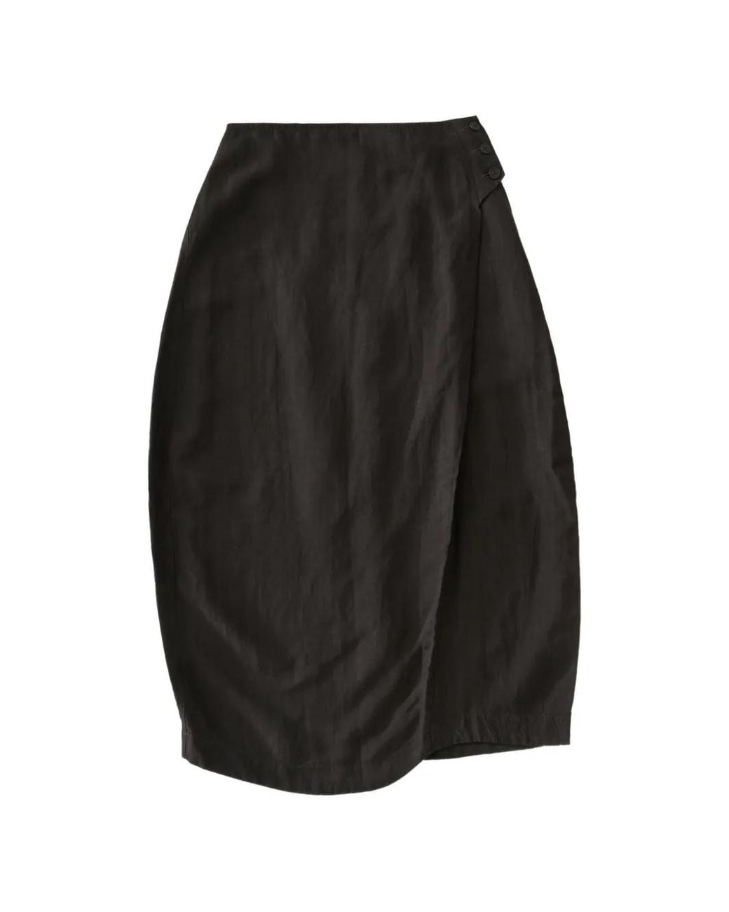 Studio Nicholson Black Bryde Tapered Midi Skirt