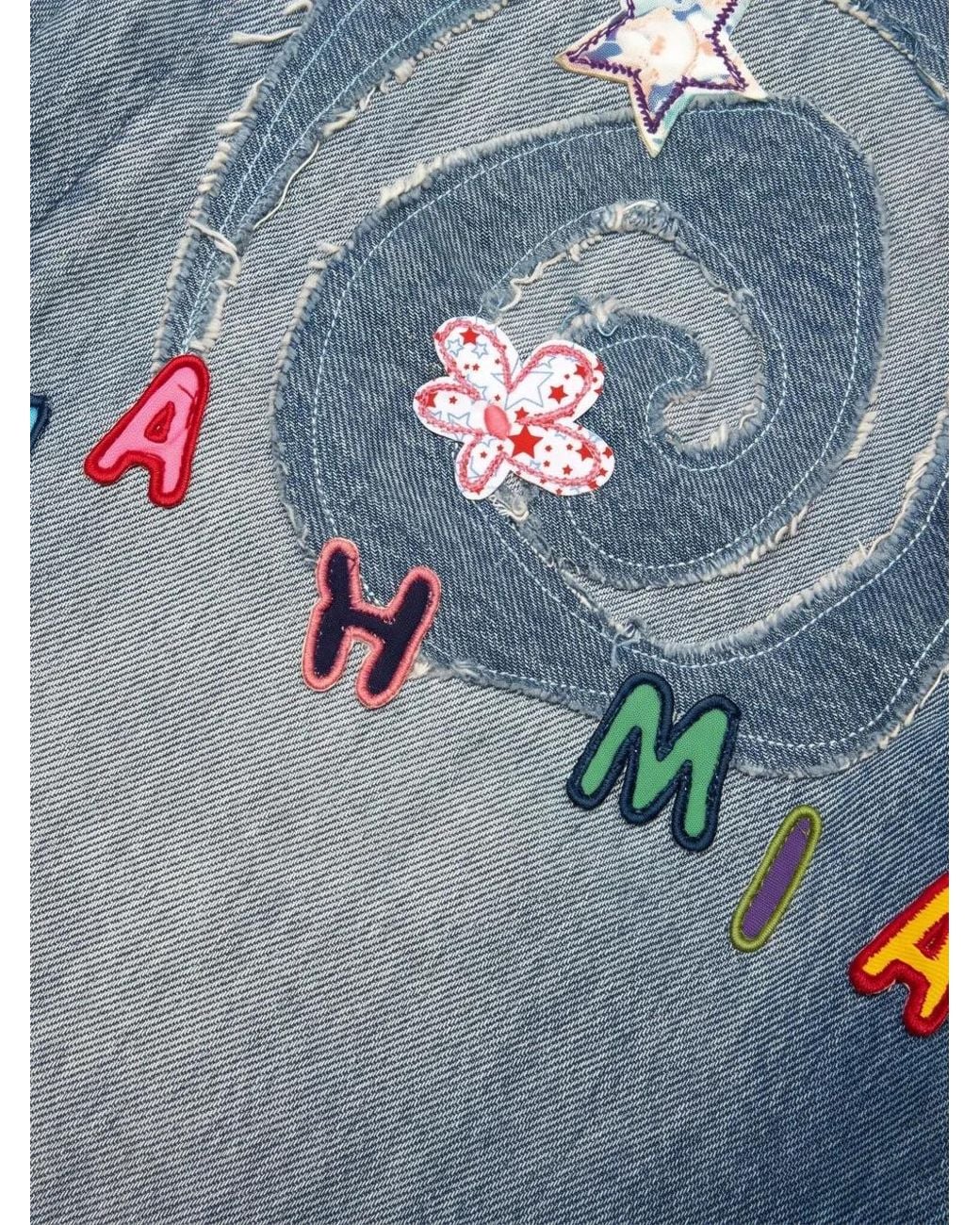 NAHMIAS Blue Jean Ample Wipeout Novelty À Patch Logo for men