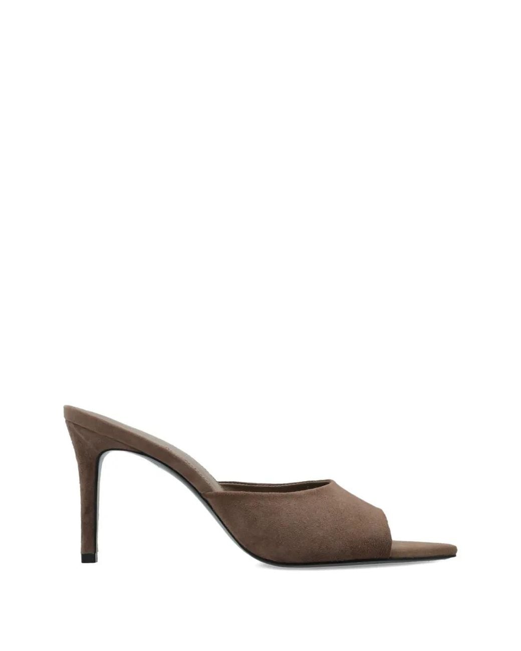 Black Suede Studio Brown Belle Suede Heeled Sandals