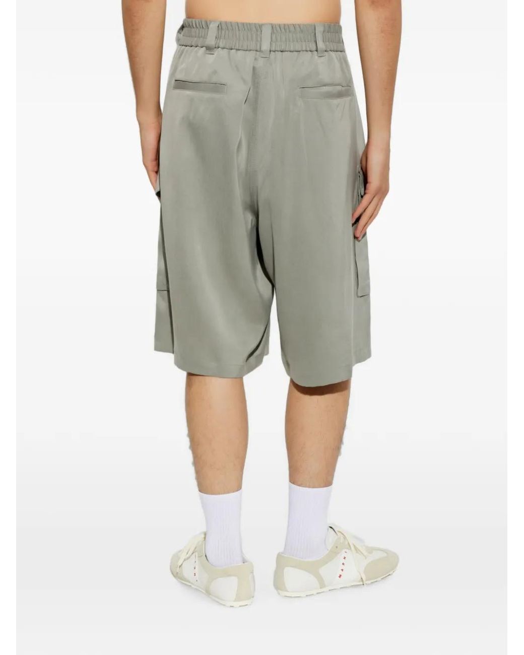 Giorgio Armani Gray Short À Détails Plissés for men