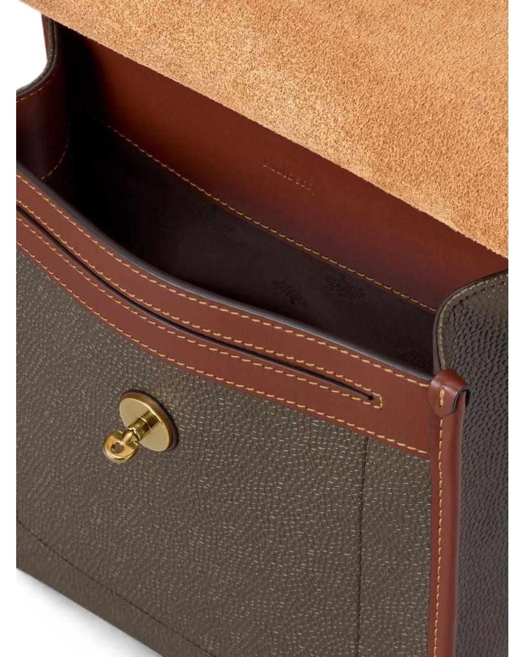 Mulberry Brown Antony Grained-Texture Messenger Bag