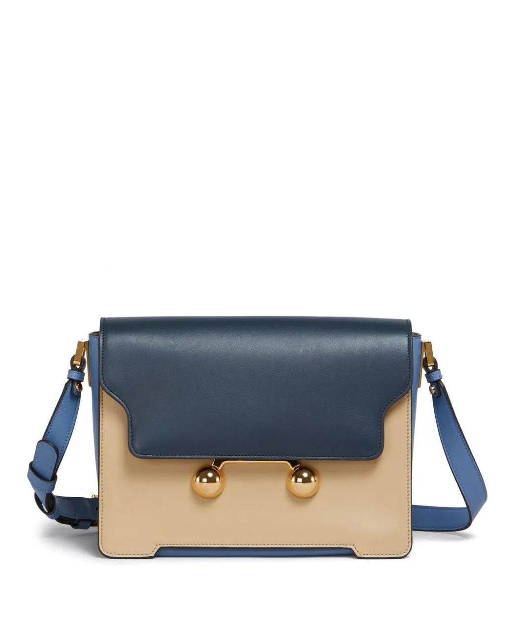 Marni Blue Medium Leather Shoulder Handbag