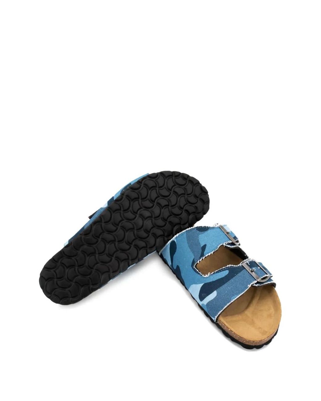 Mc2 Saint Barth Sandalen Met Camouflageprint En Gesp in het Blue voor heren