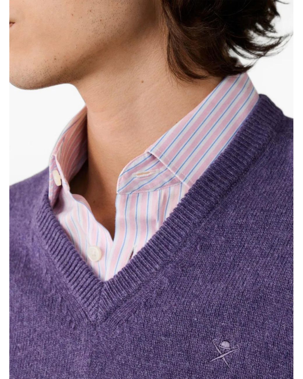 Hackett Pullover Mit V-Ausschnitt in Blue für Herren