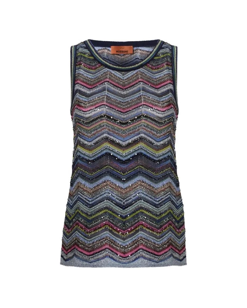 Missoni Gray Zig Zag Motiv Top