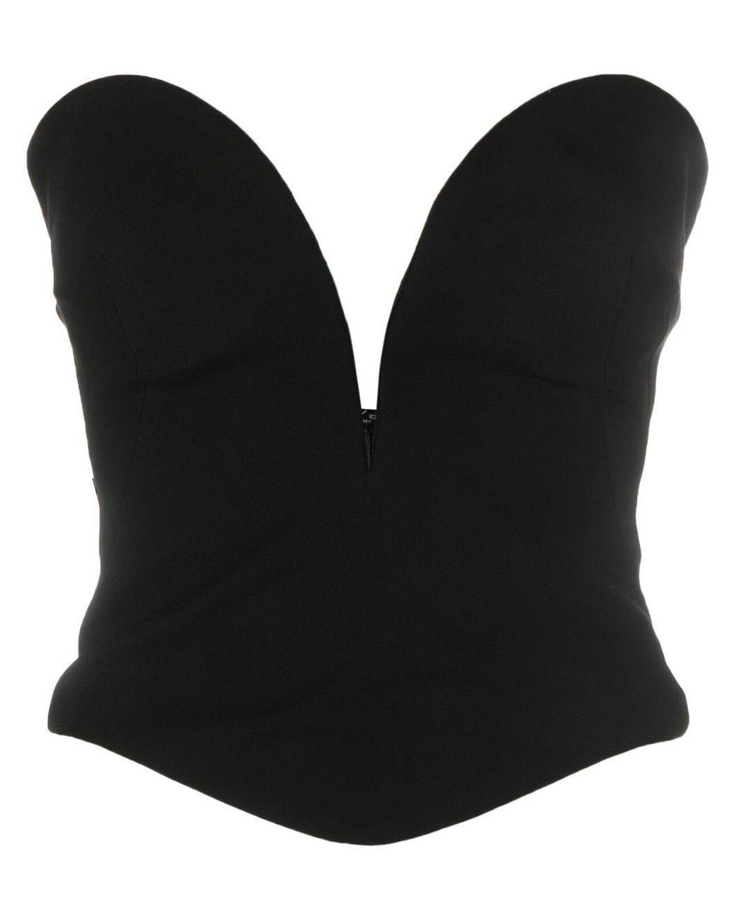 Monot V-neck Corset Top in Black | Lyst