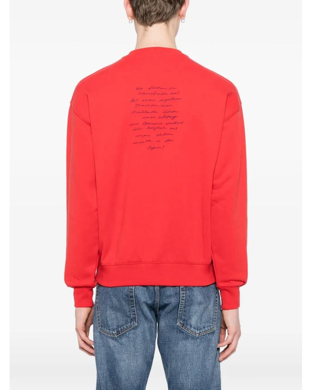 Bally Red Graphiced Sweatshirt for men