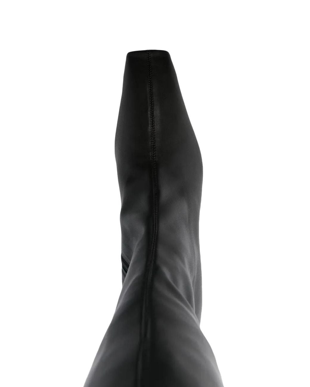 Courreges Black Circle 90Mm Faux-Leather Knee-High Boots