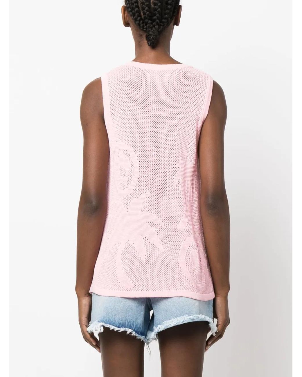 Barrow Pink Intarsia-Knit Palm Tree Top