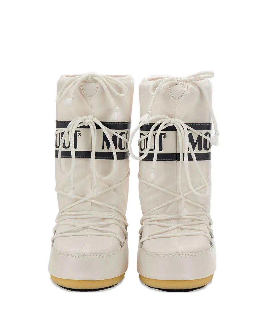 Moon Boot Icon Laarzen Met Logo in het White