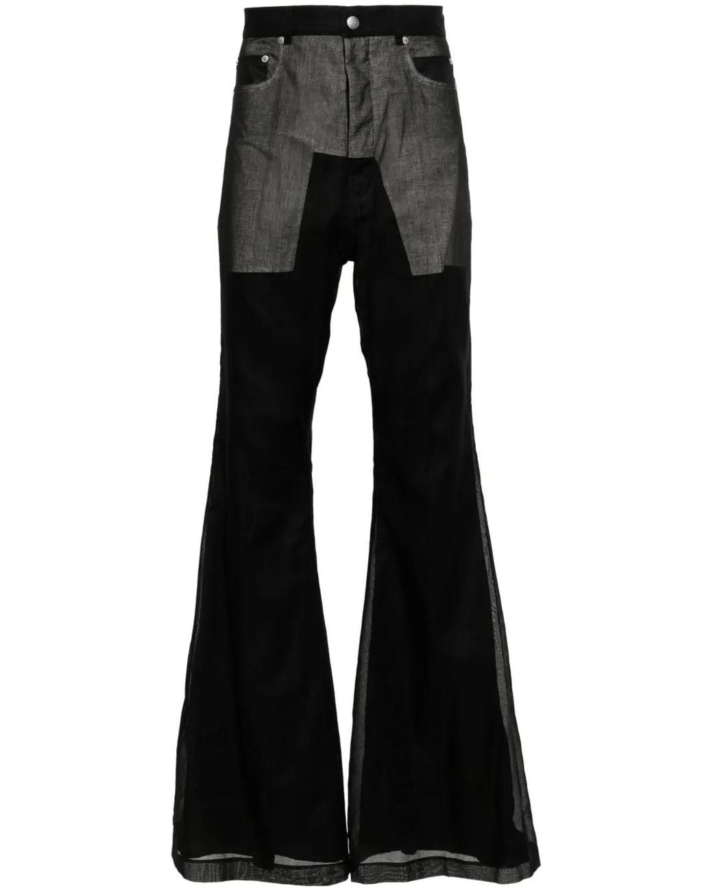 Rick Owens Black Lido Bolan Bootcut Trousers for men