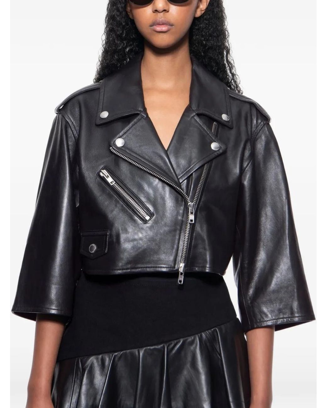 Giacca Crop Piper di Stand Studio in Black