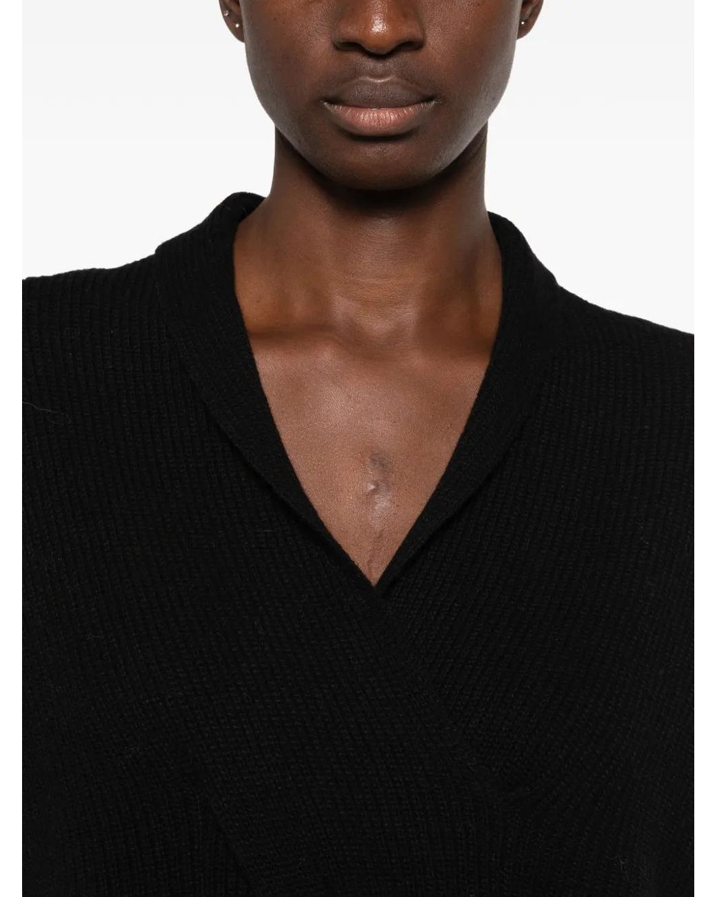 Pennyblack Black Ribbed-Knit Sweater