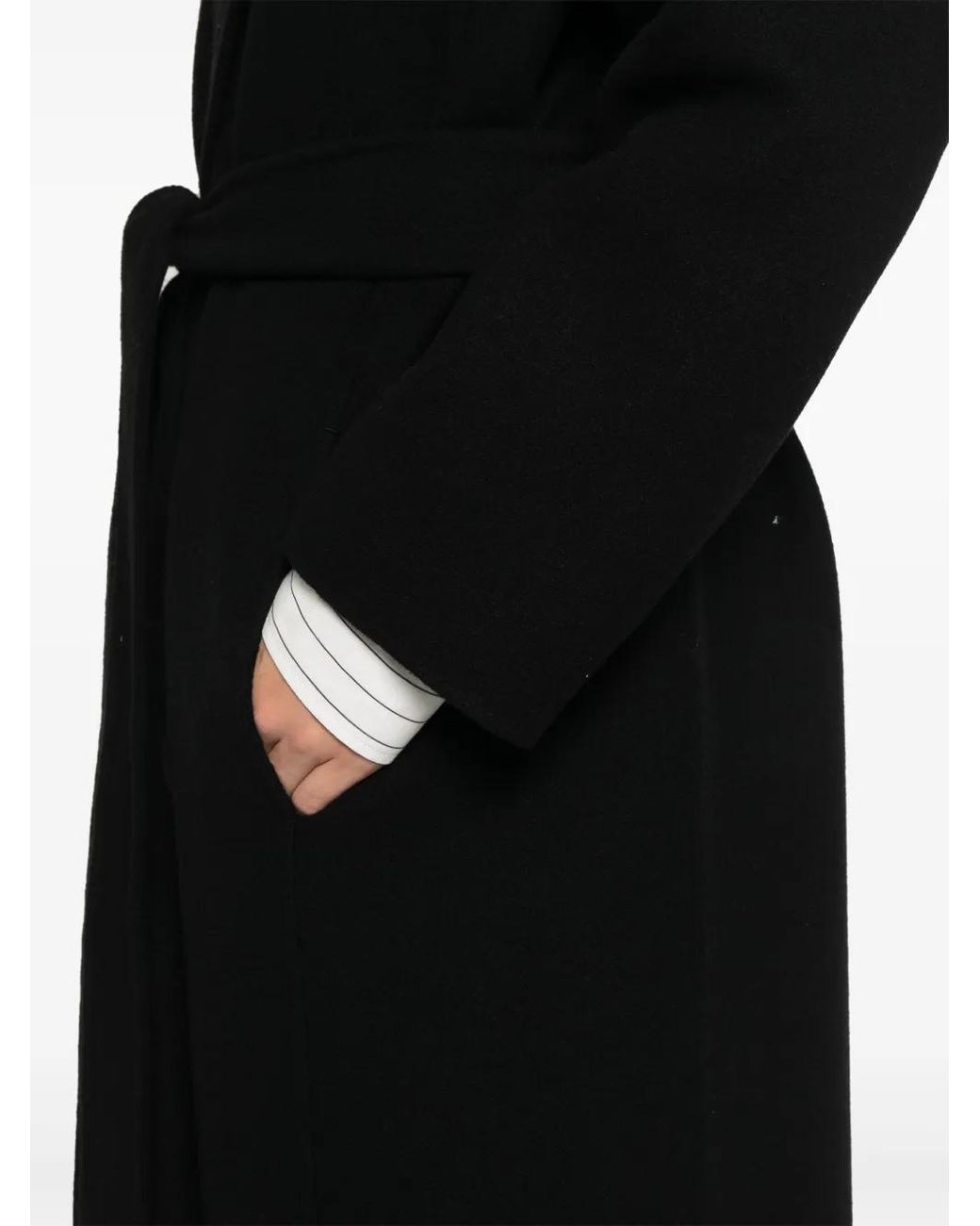 The Row Black Malika Wool And Cashmere Coat