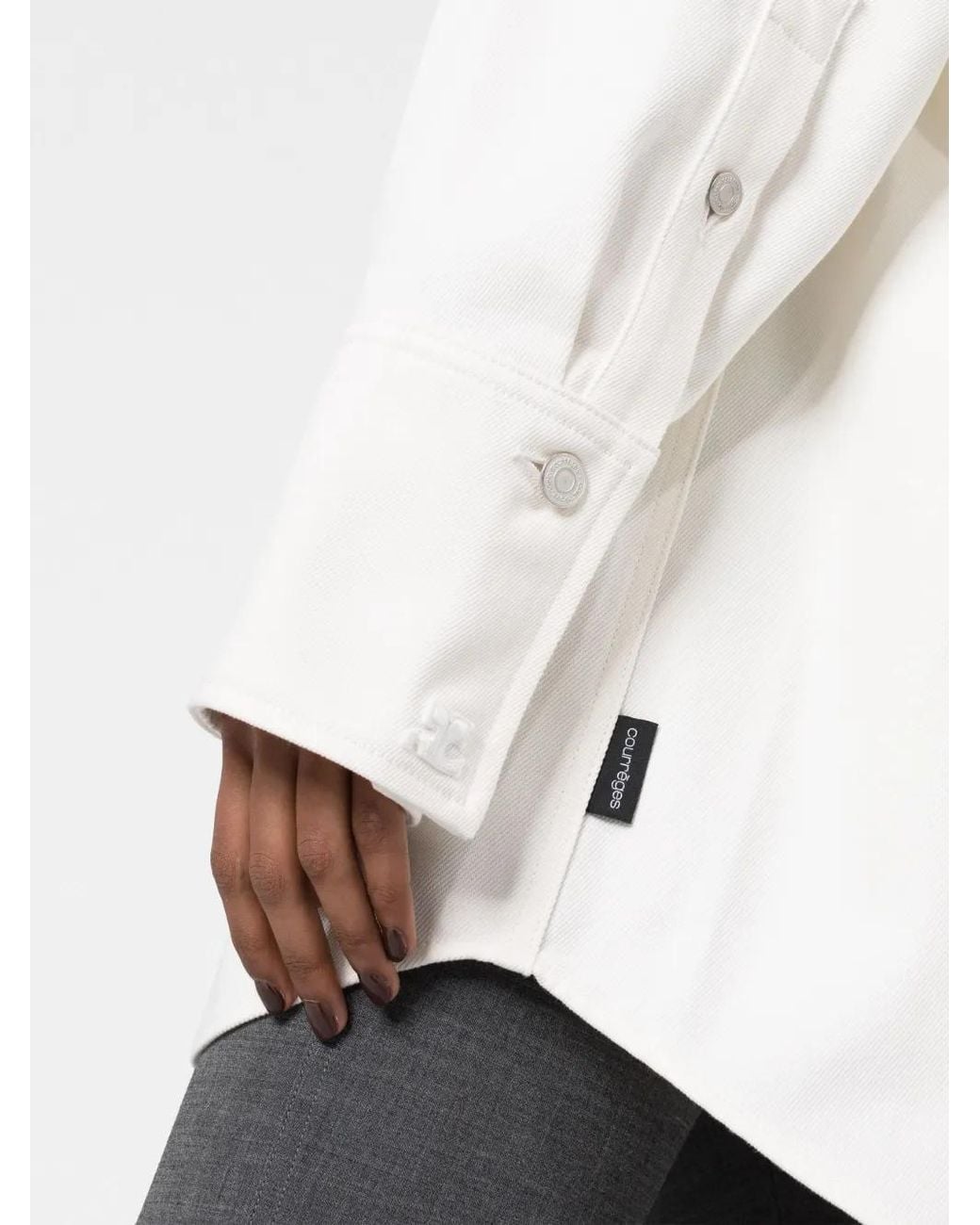 Courreges White Mega Dry Denim Shirt