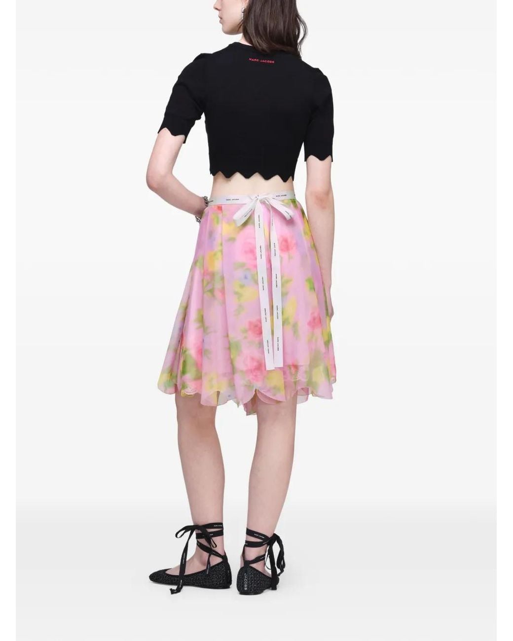 Marc Jacobs Pink Floral-Print Mini Skirt