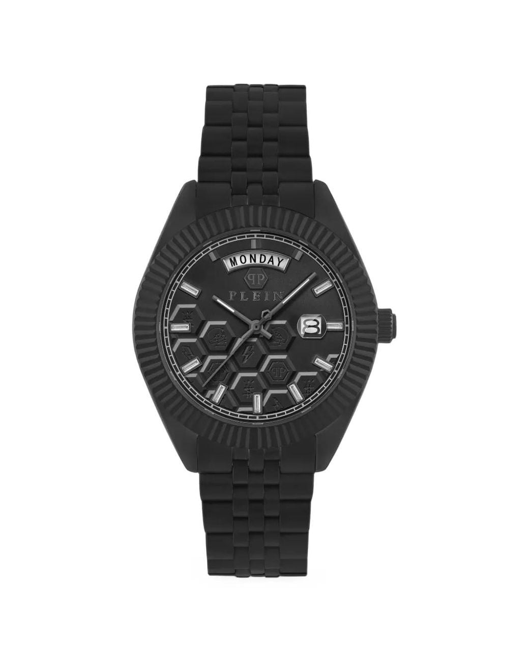 Philipp Plein Black Date Superlative Gent 42Mm Watch for men