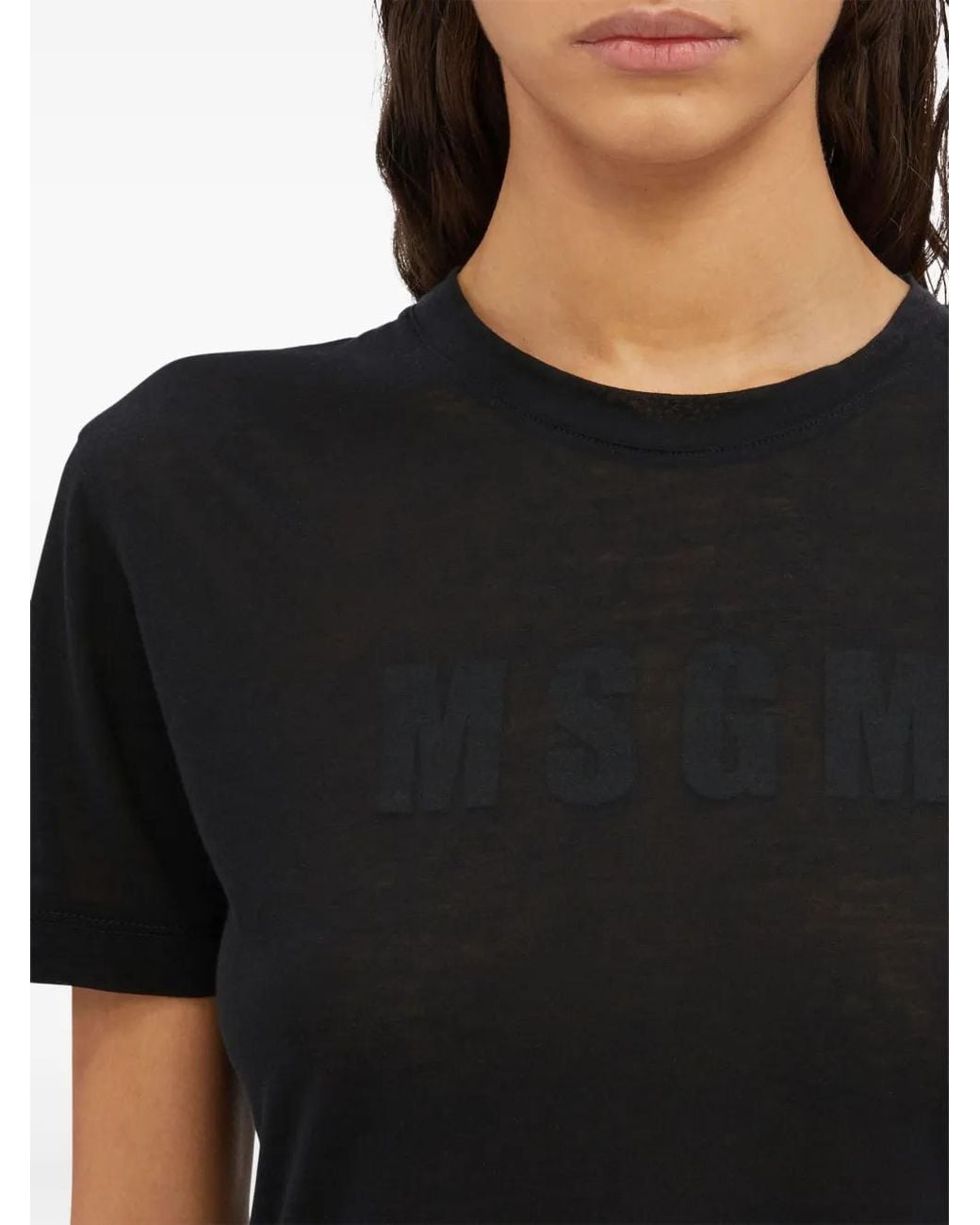 MSGM T-Shirt Met Logoprint in het Black