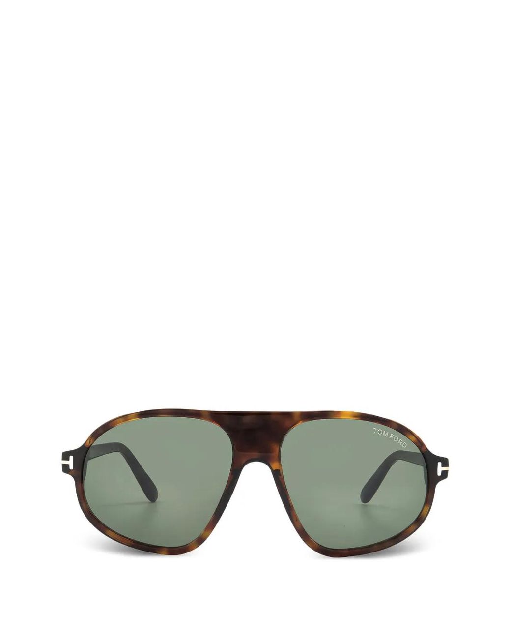 Tom Ford Green Tortoiseshell-Effect Pilot-Frame Sunglasses for men