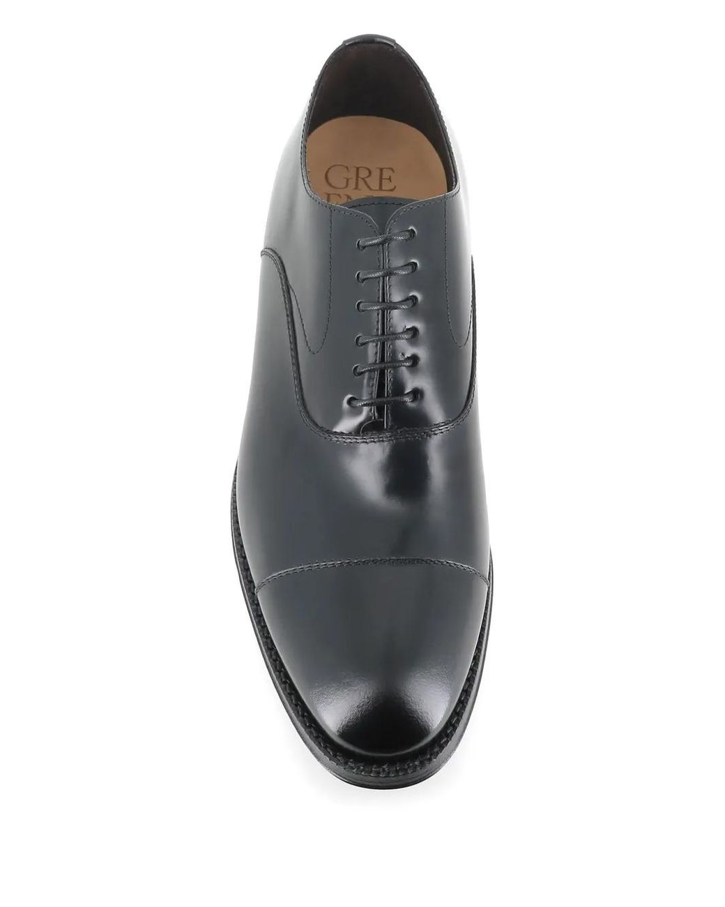 Green George Brown Cap-Toe Oxford Shoes for men