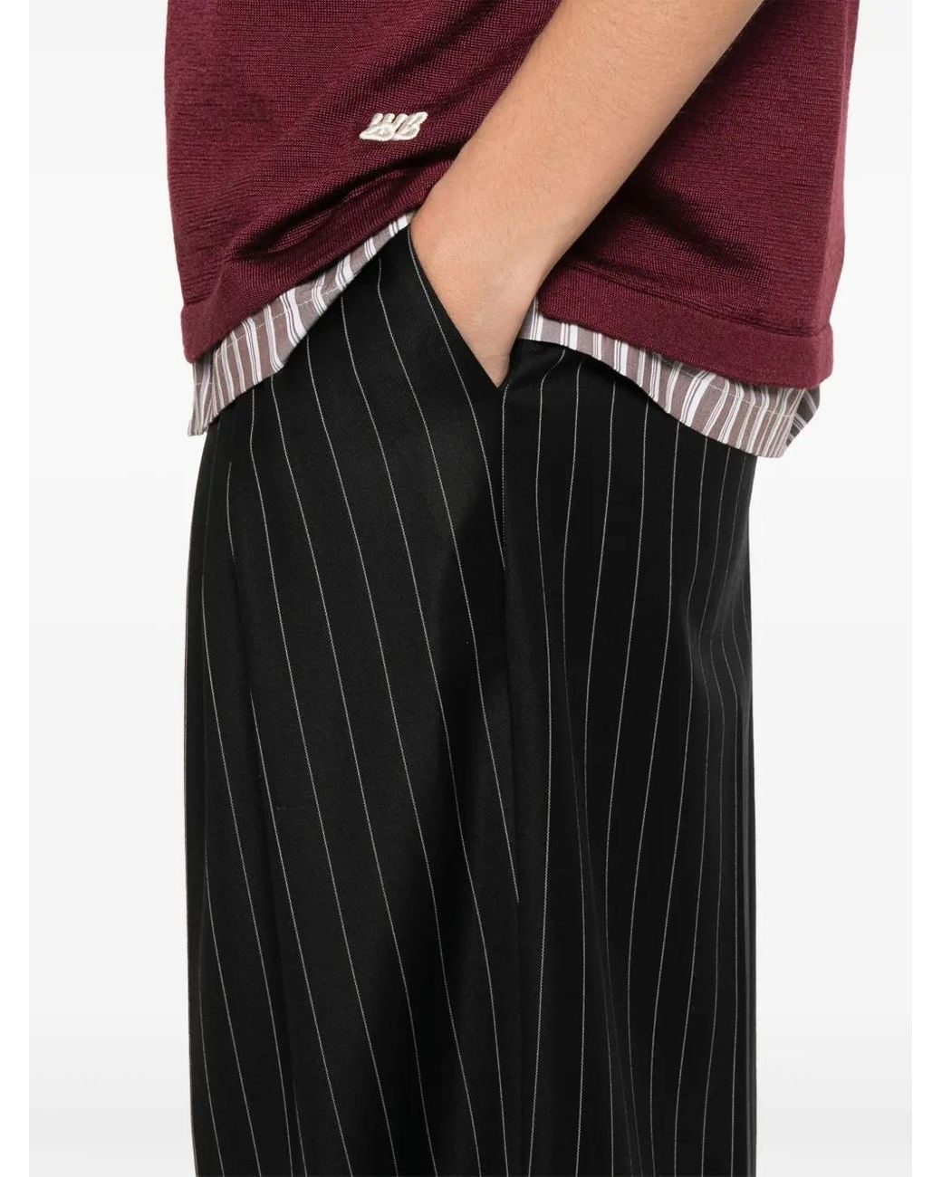 Casablanca Black Three Pleat Trousers
