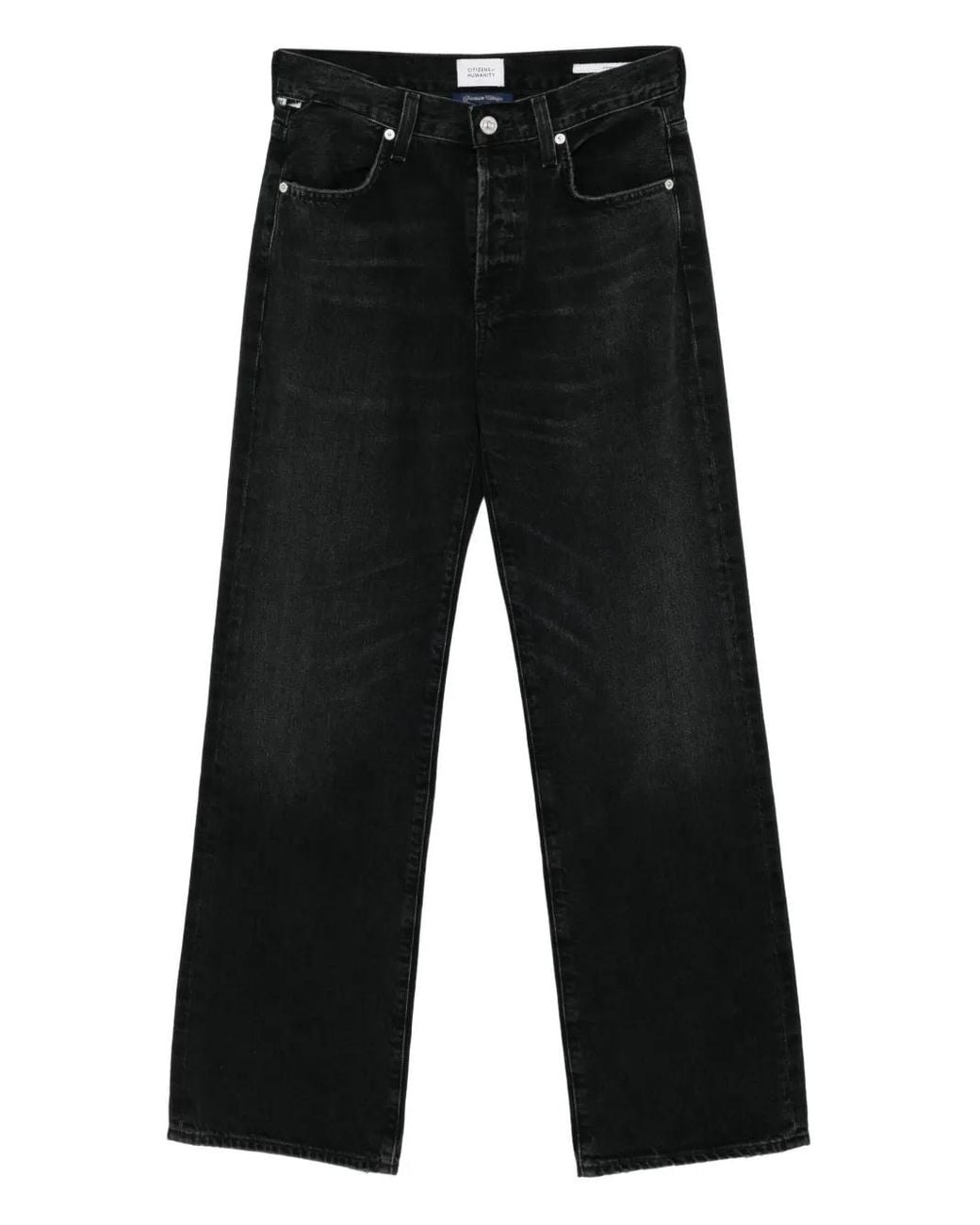 Citizens of Humanity Black Annina High-Raise Wide Leg Jeans