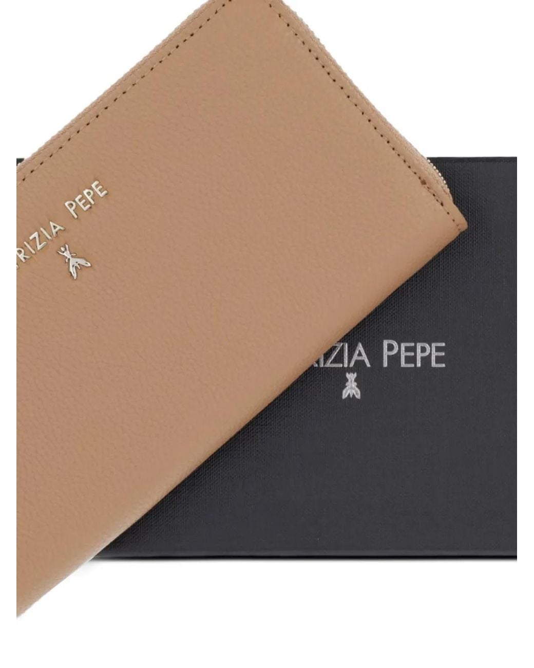 Patrizia Pepe Natural Essential Logo-Plaque Zip-Around Wallet