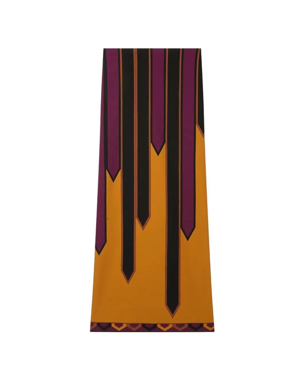 Emilio Pucci Orange Nastri Print Skirt