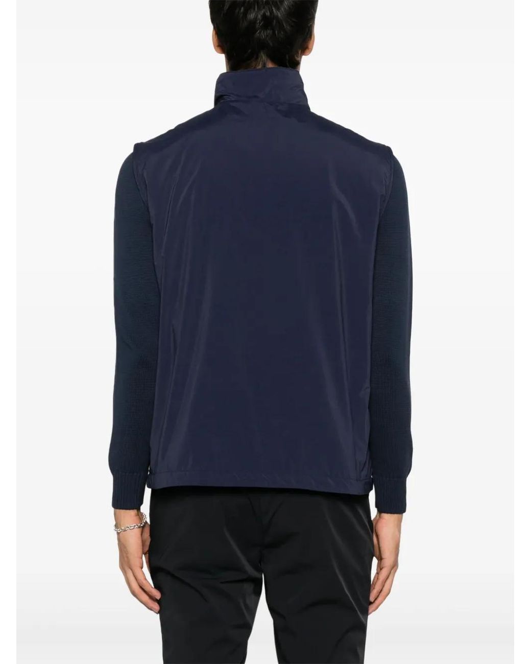 Fay Blue Logo-Patch Gilet for men