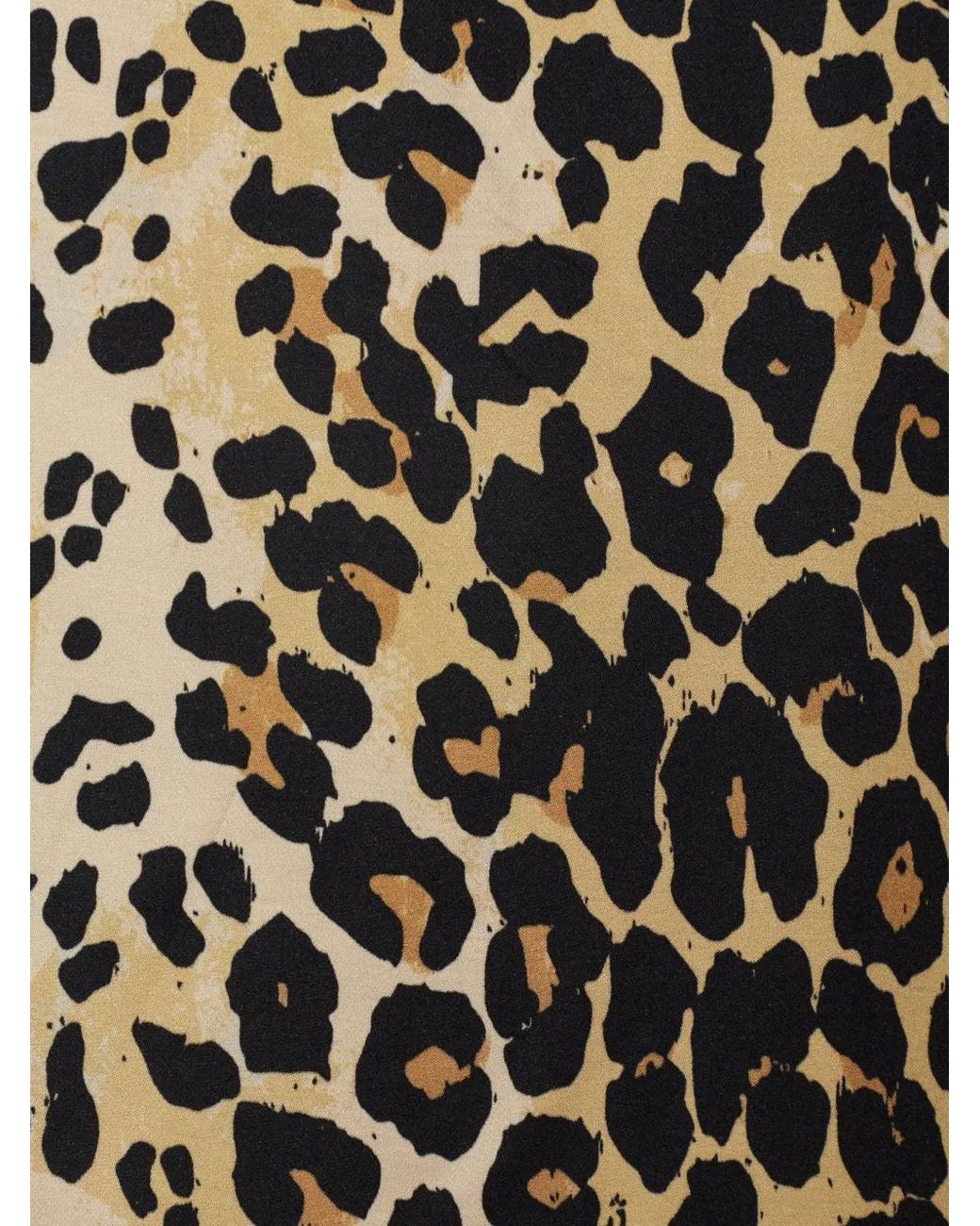 Munthe White Leopard-Print Lace-Trim Dress