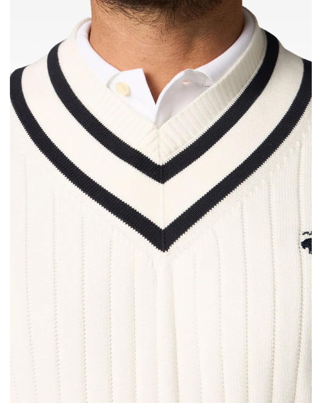 Brooks Brothers White Logo-Embroidered Vest for men