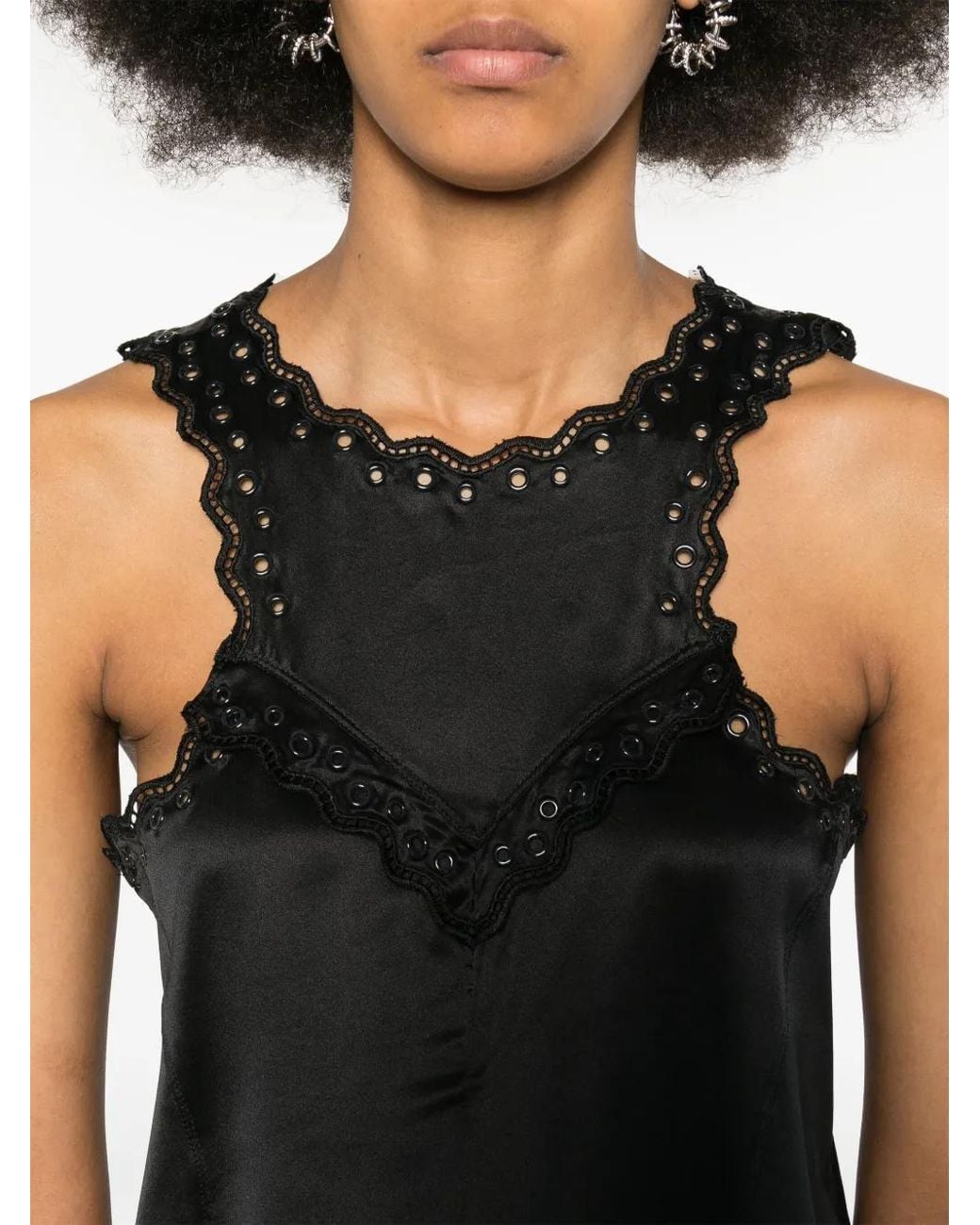 Isabel Marant Black Amaya Silk Top