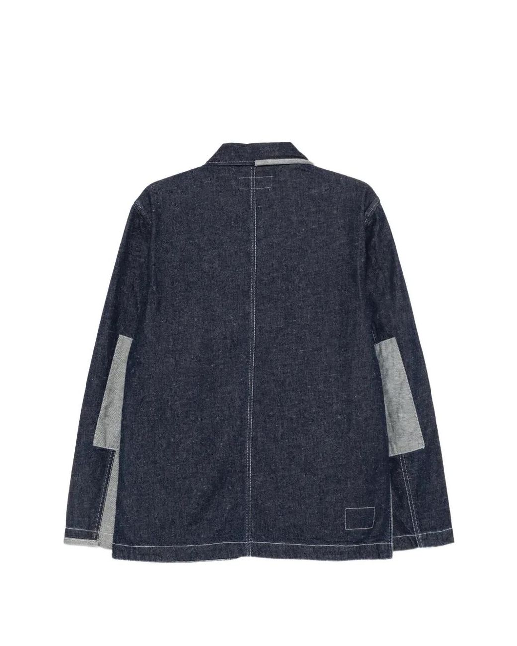 Universal Works Blue Patchwork Denim Jacket for men