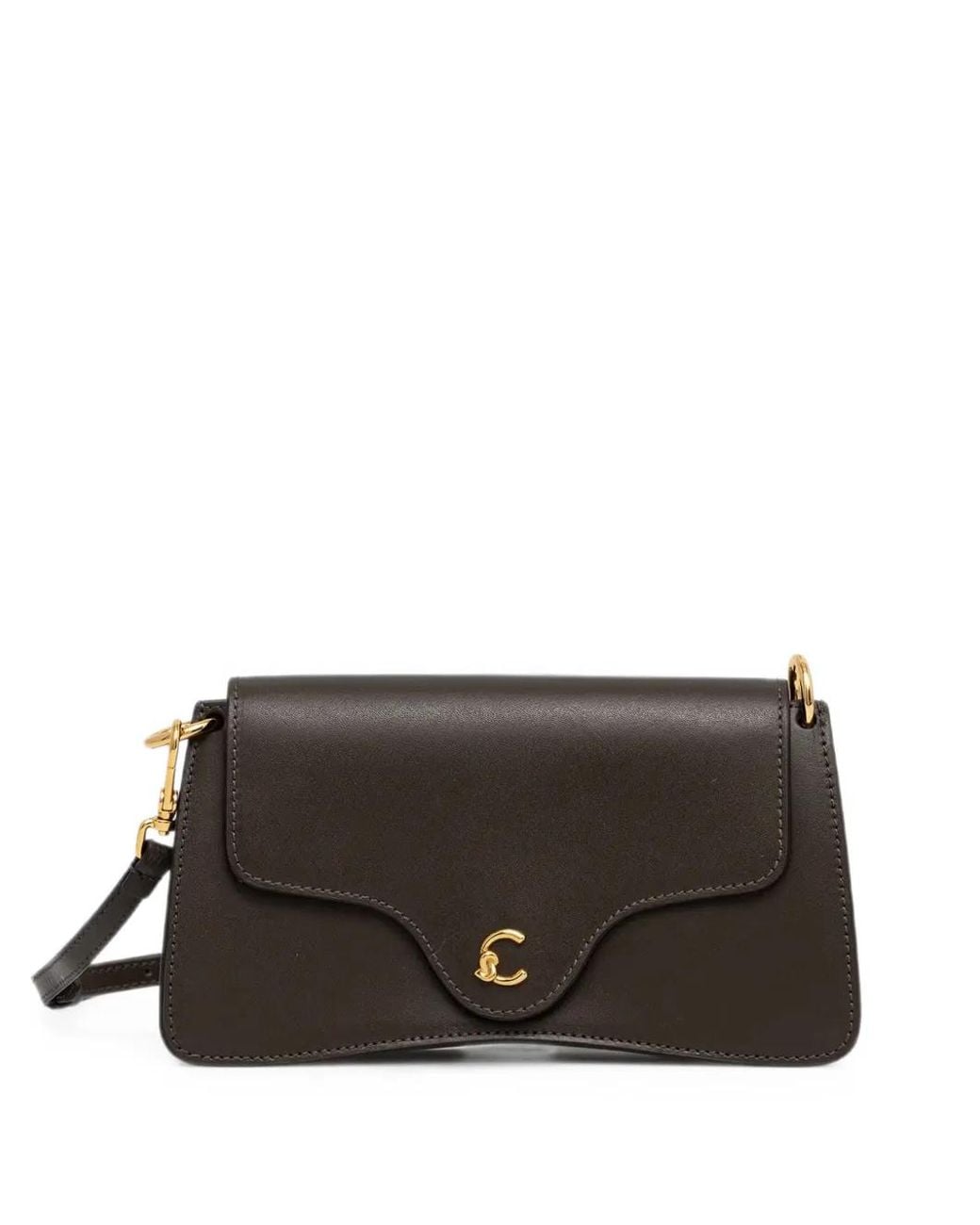 Coccinelle Black C-Me Logo-Plaque Shoulder Bag