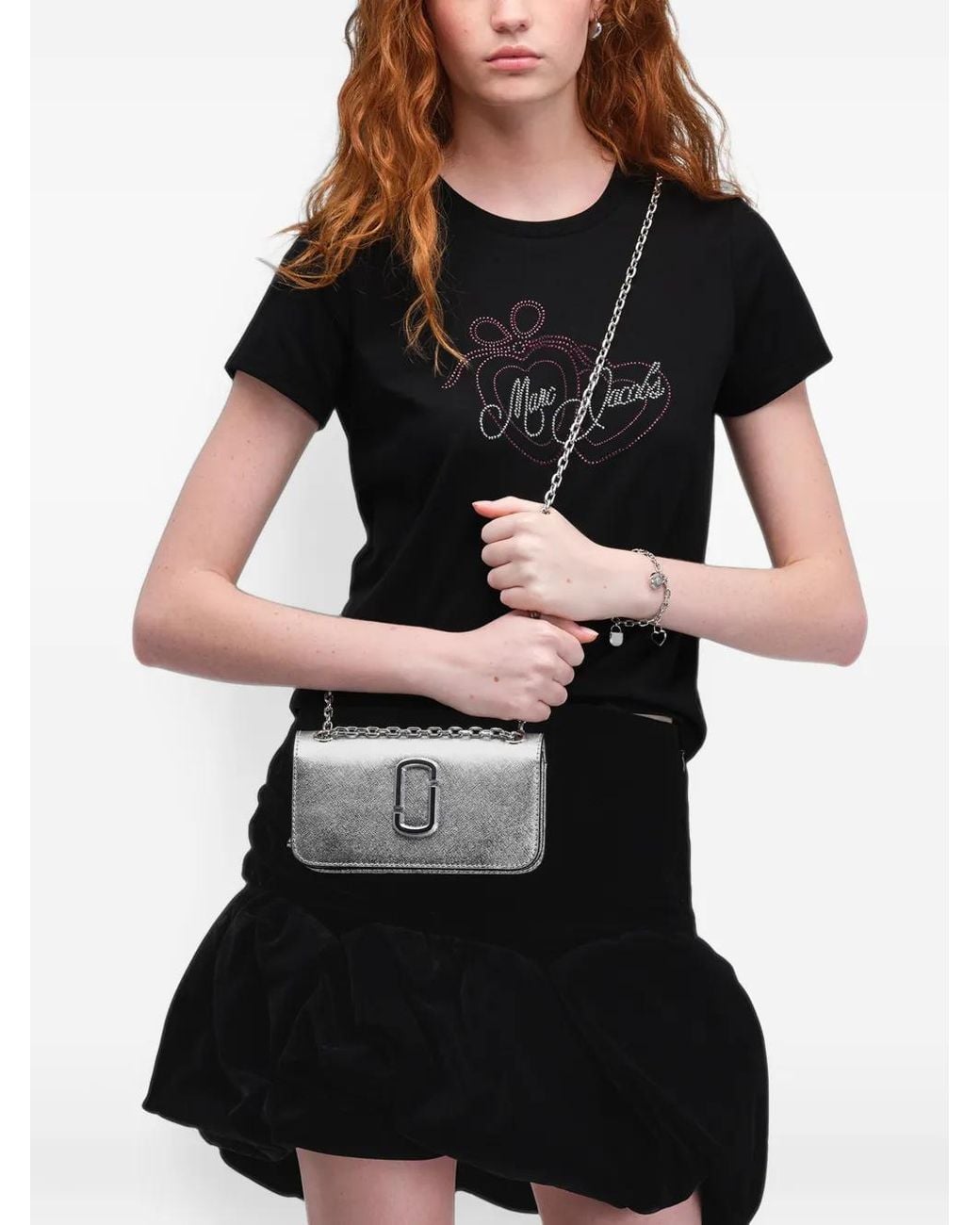 Marc Jacobs White J Marc Chain Cross Body Bag